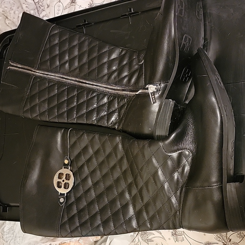 Black Iman knee boots